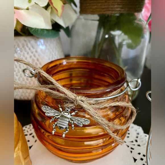 🆕🐝 “BEE LOVERS” GLASS TEA LIGHT HOLDER & DECORATIVE CONTAINER COLLECTION. NEW! - Picture 5 of 12